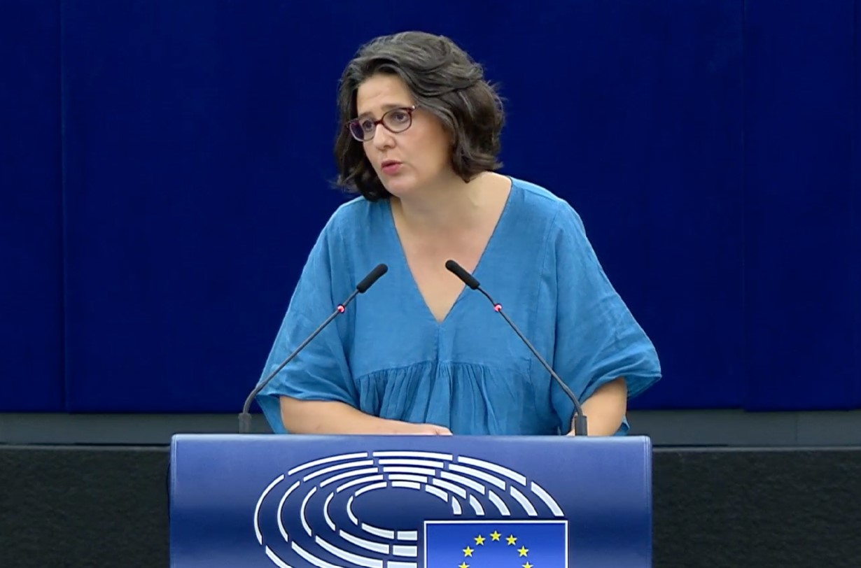 Gwendoline Delbos-Corfield, EP-képviselő és a magyar demokrácia jelentés készítője. Kép. AFP