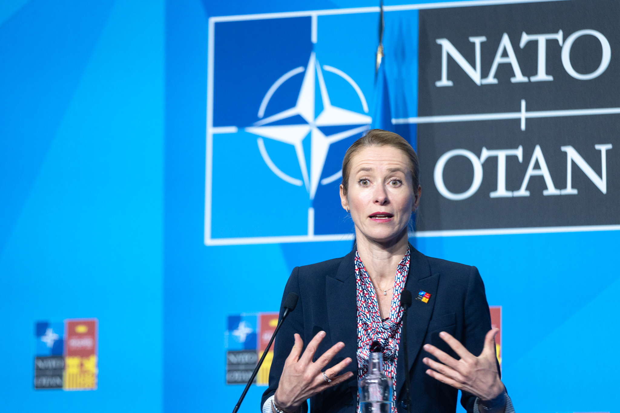 Kaja Kallas észt miniszterelnök, NATO főtitkár-jelölt. Kép. AFP