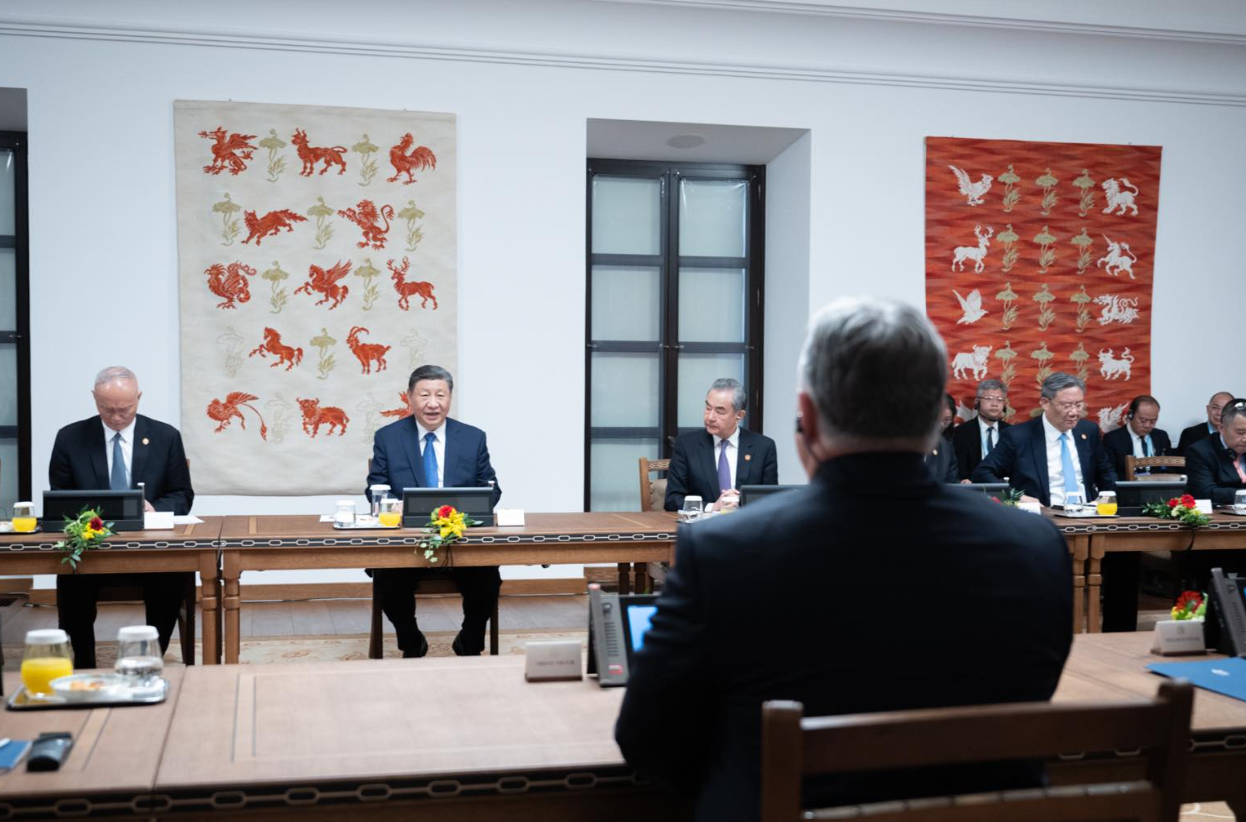 Orbán Viktor és Hszi Csin-ping, a Kínai Kommunista Párt főtitkára csütörtökön megtartották közös sajtótájékoztatójukat Budapesten. Kép. MTI